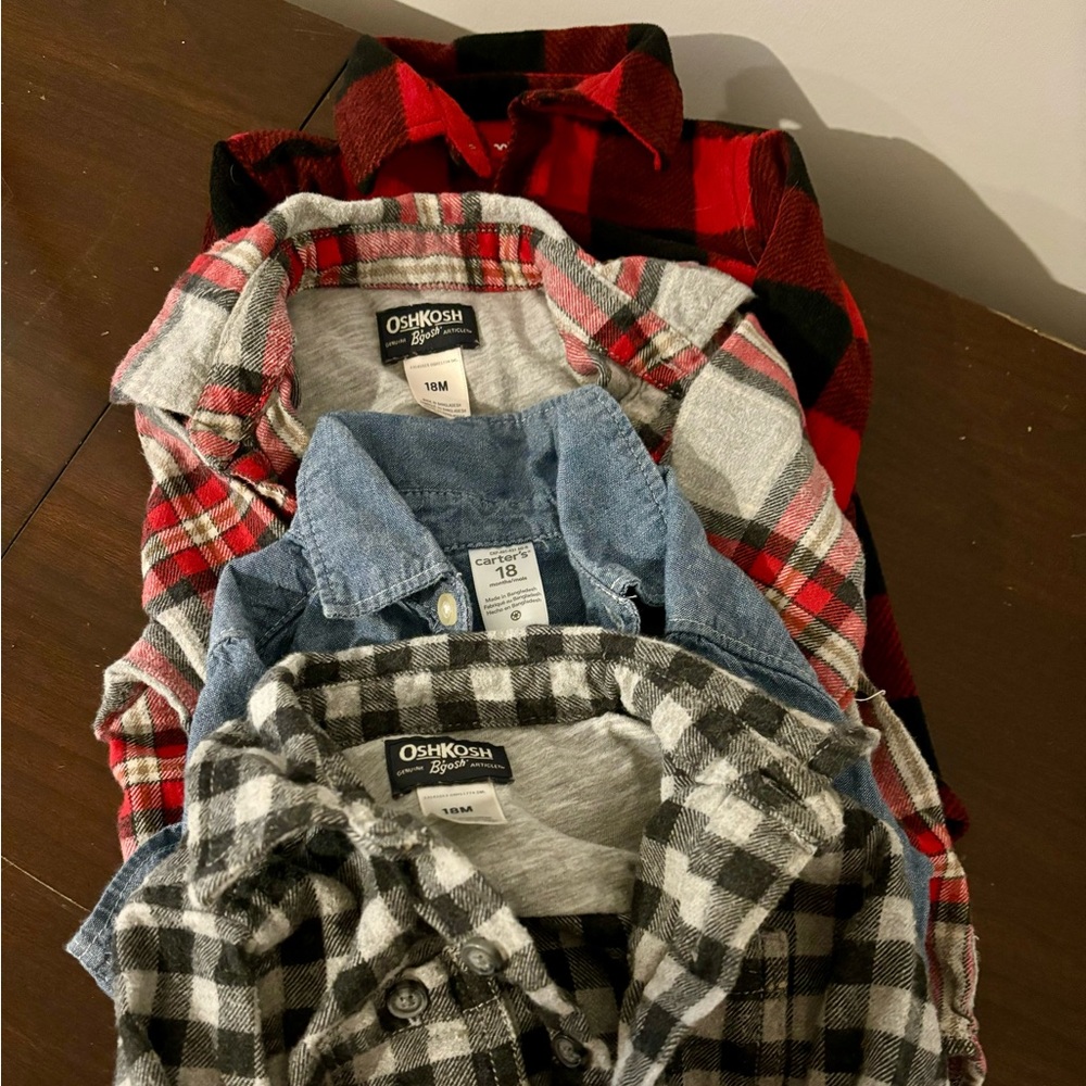 Bundle Oshkosh carters jumping beans 18 month button up